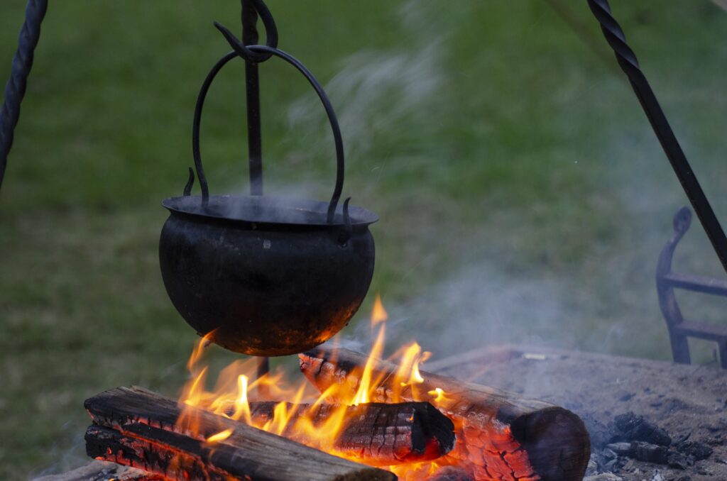 camping fire cooking equipment